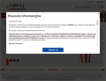 Tablet Screenshot of fabrykacukiernika.pl